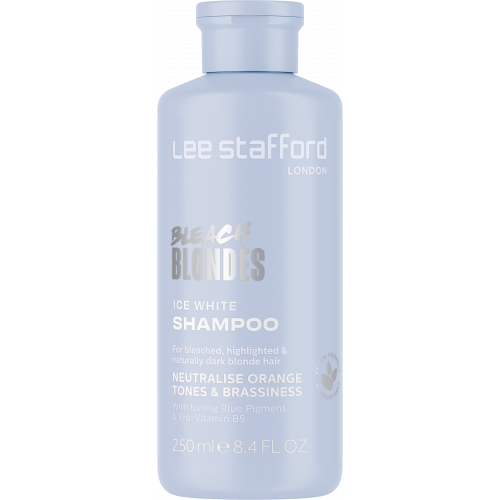 Шампунь для волос с синим пигментом Lee Stafford Bleach Blondes Ice White Toning Shampoo, 250 мл