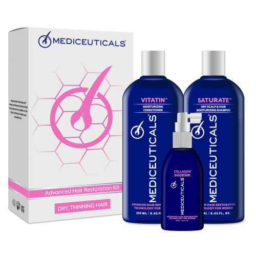 Набір для стимулювання росту волосся для жінок (сухе волосся) Mediceuticals For Women Dry Thinning Hair