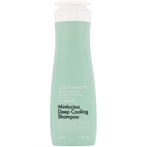 Освежающий шампунь против выпадения и перхоти Daeng Gi Meo Ri Look At Hair Loss Minticcino Deep Cooling Shampoo