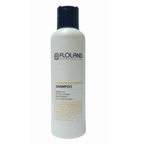 Восстанавливающий шампунь с кератином Floland Premium Silk Keratin Shampoo