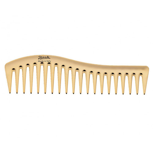 Золотистый гребень для волос Janeke Golden Wavy Comb AU805